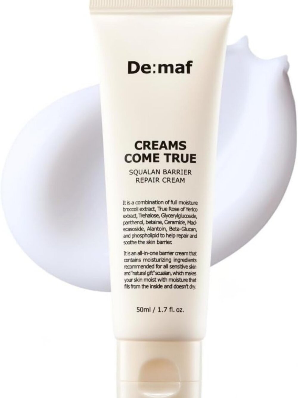 De:maf Demaf Creams Come True Squalane Barrier Repair Face Cream, 1.7 Fl Oz